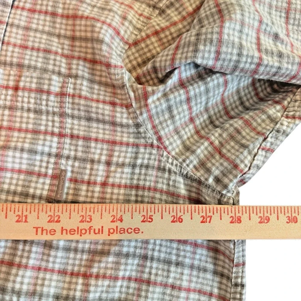 Columbia 3X Plaid Button Down Shirt Cotton Coastal Resort Outdoor Big & Tall